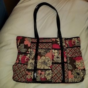 Mocha Rouge patchwork tote